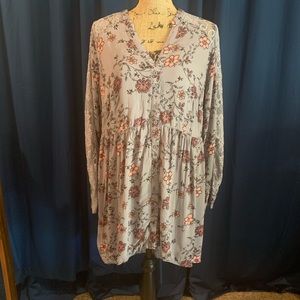 Babydoll button up shirt.